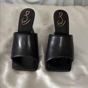 Sam Edelman Black Leather Mules